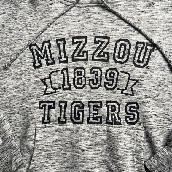 Mizzou Tigers Hoodie Men’s Medium Gray Sweatshirt University Long Sleeve - Picture 2 of 9